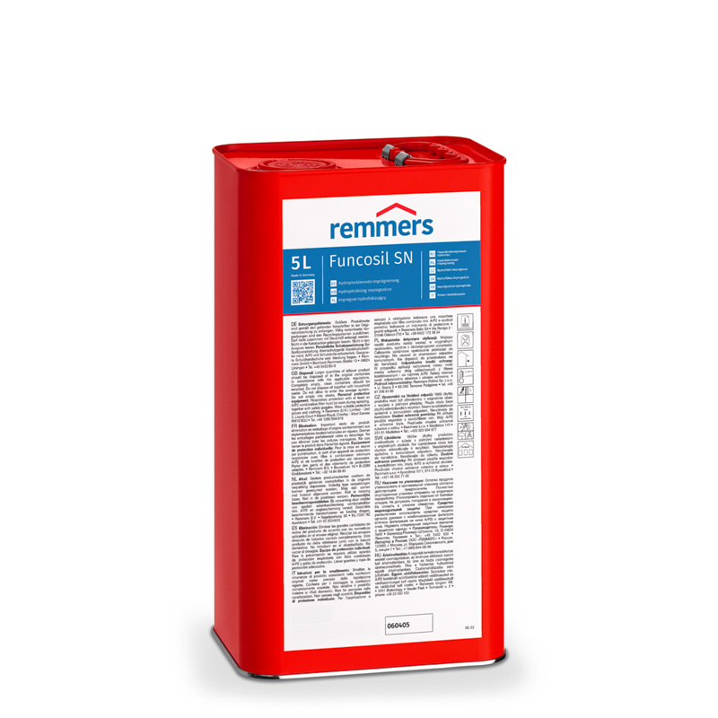 Funcosil SN - Bezbarvá hydrofobní impregnace na bázi silanu/siloxanu speciálně pro podklady a sousedící plochy citlivé k organickým ředidlům