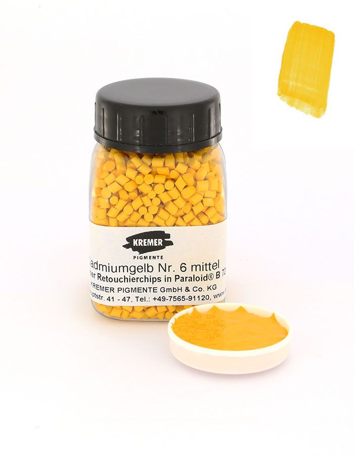 Kremer Retušovací barva v Paraloid™ B 72 Cadmium Yellow No. 6, medium