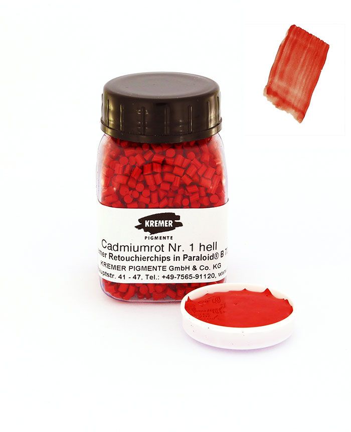 Kremer Retušovací barva v Paraloid™ B 72 Cadmium Red No. 1, light
