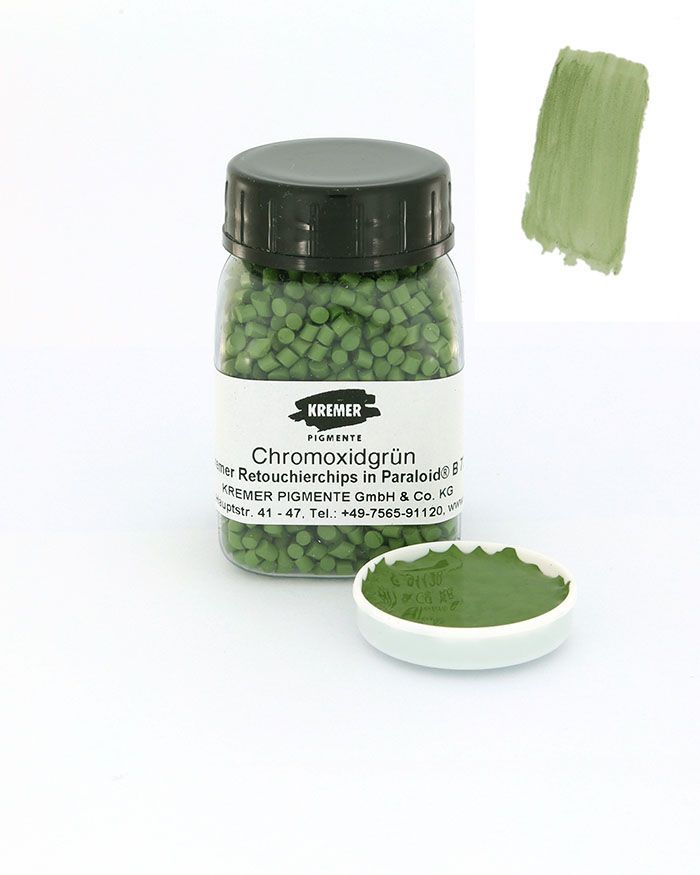 Kremer Retušovací barva v Paraloid™ B 72 Chrome Oxide Green