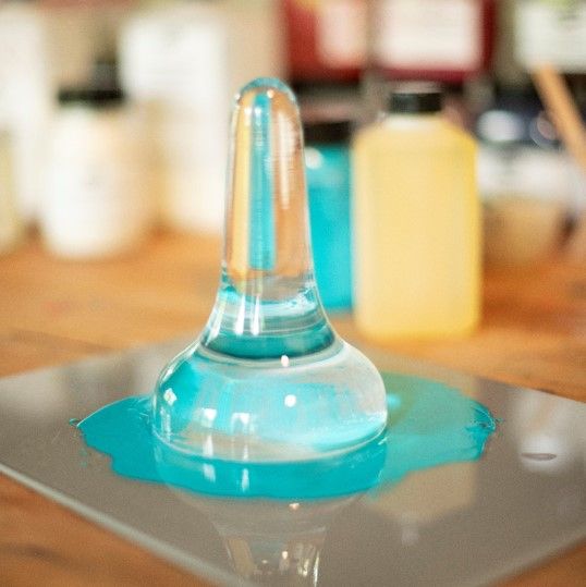 Skleněný třecí běžec 14 cm - lité sklo