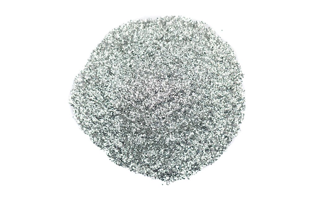 Stříbrné třpytky, 0,4 x 0,4 mm