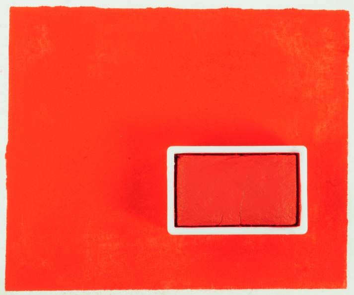 Kremer akvarel - šarlatově červená DPP EK, PR 255 (plast, 3 x 1,8 x 1 cm)