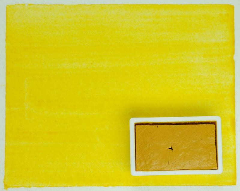 Kremer akvarel - pyramida žlutá střední (plast, 3 x 1,8 x 1 cm)