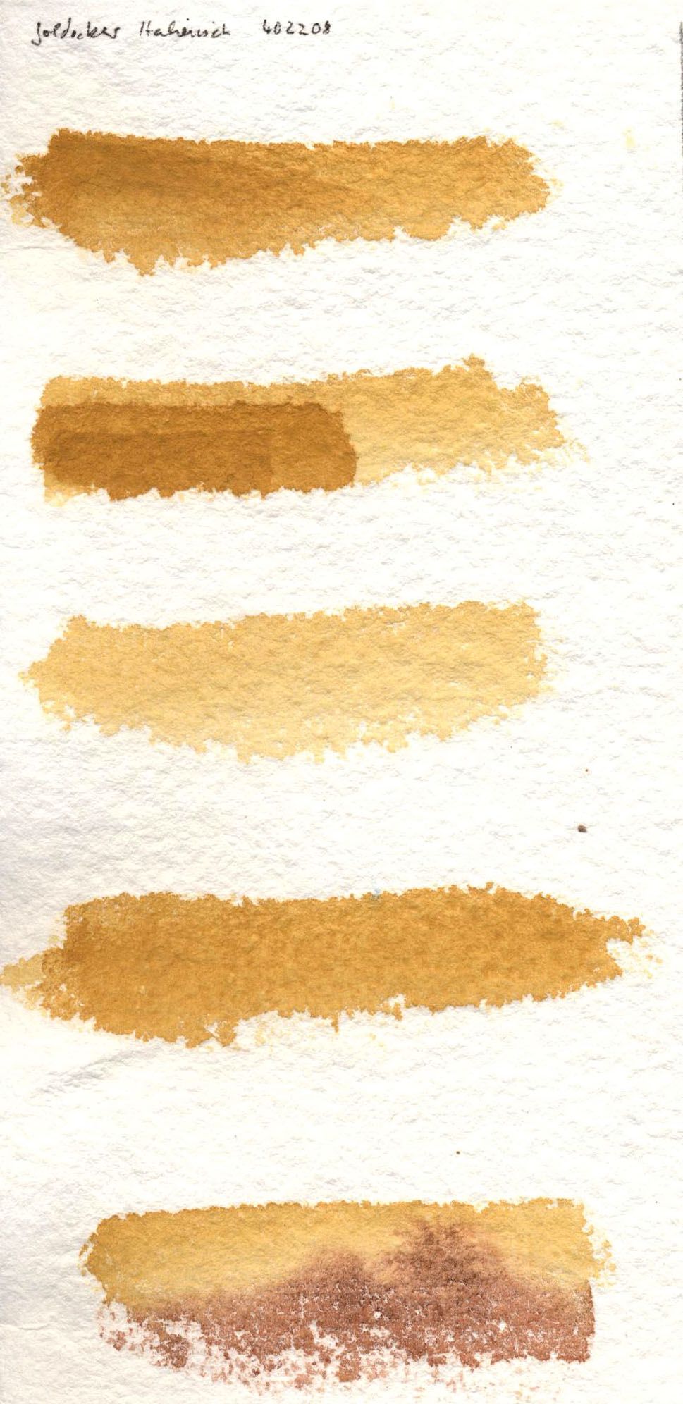 Kremer akvarel - italský zlatý okrové světlo (plast, 3 x 1,8 x 1 cm)