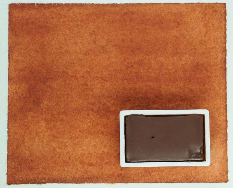 Kremer akvarel - tmavě spálená siena (plast, 3 x 1,8 x 1 cm)