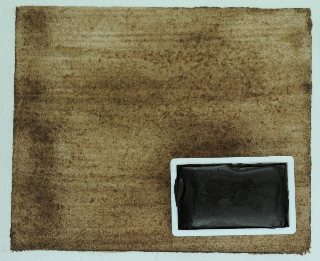Kremer akvarel - pálená umbra, tmavě hnědá (plast, 3 x 1,8 x 1 cm)