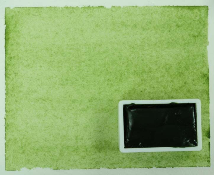 Kremer akvarel - česká zelená země (plast, 3 x 1,8 x 1 cm)