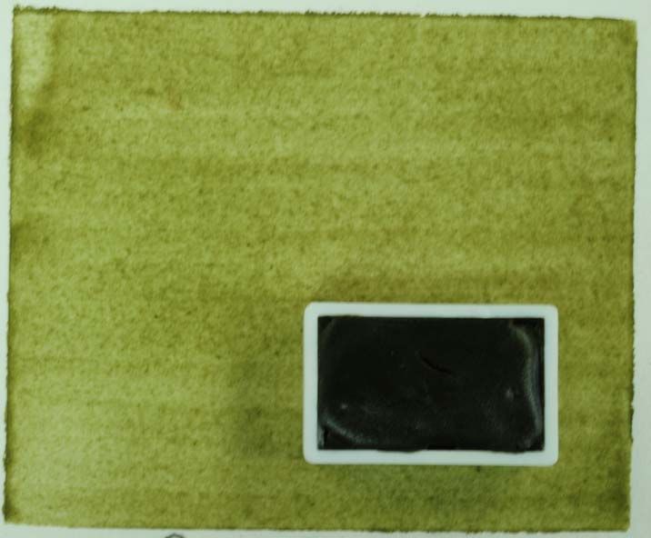 Kremer akvarel - zelená země z Verony (plast, 3 x 1,8 x 1 cm)