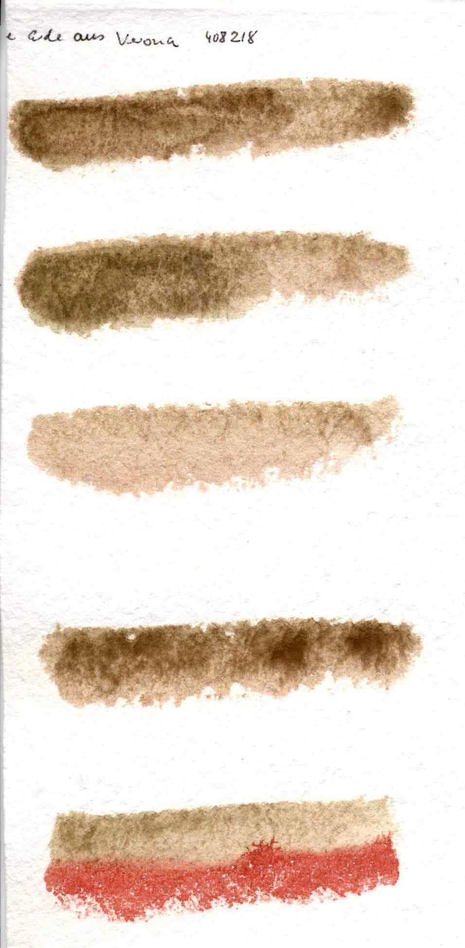 Kremer akvarel - zelená země z Verony (plast, 3 x 1,8 x 1 cm)
