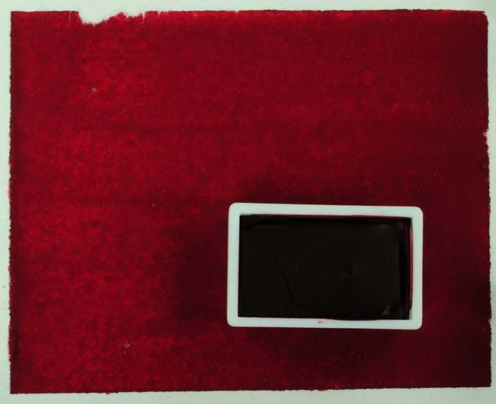 Kremer akvarel - karmínový naccarat (plast, 3 x 1,8 x 1 cm)