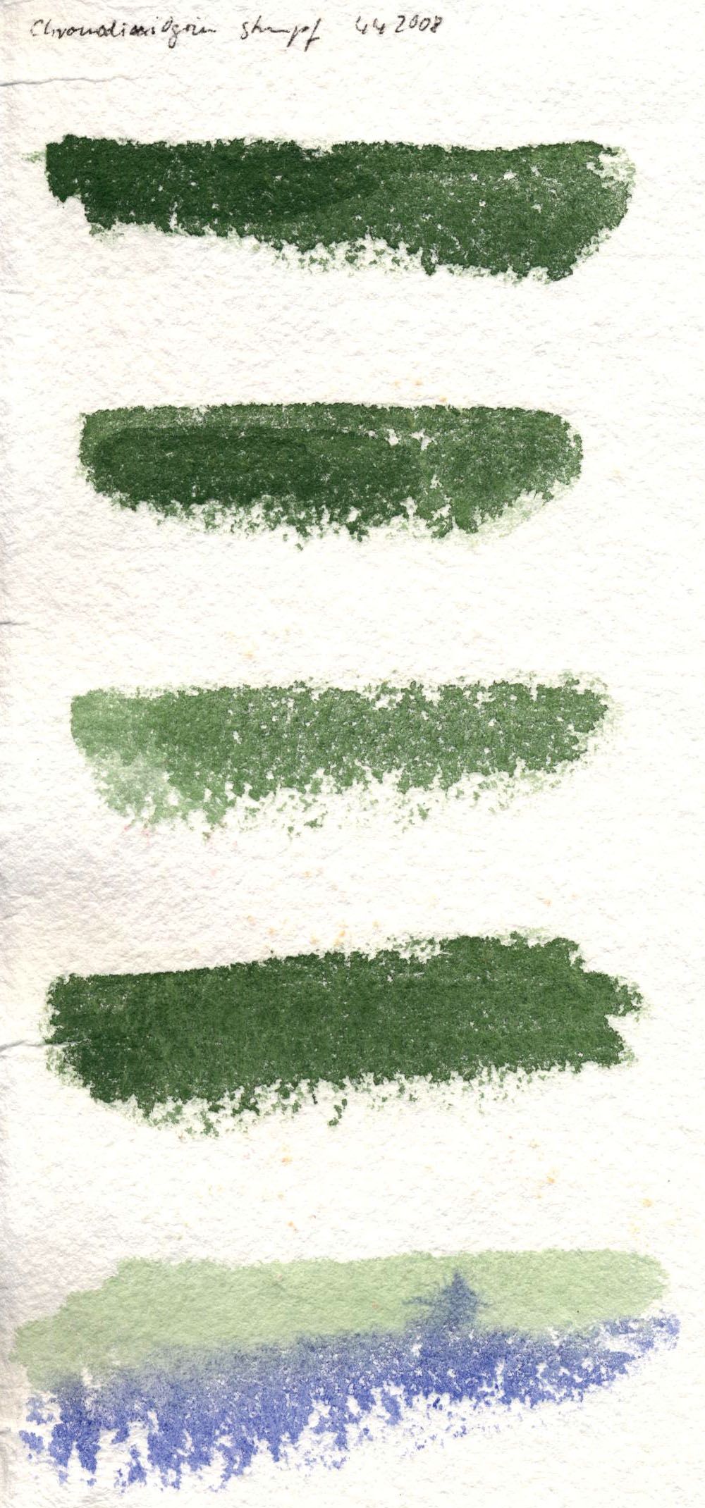 Kremer akvarel - chromová zelená (plast, 3 x 1,8 x 1 cm)