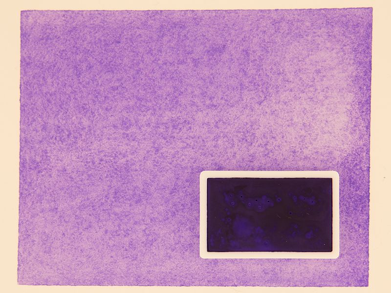 Kremer akvarel - ultramarínově fialová, načervenalá (plast, 3 x 1,8 x 1 cm)
