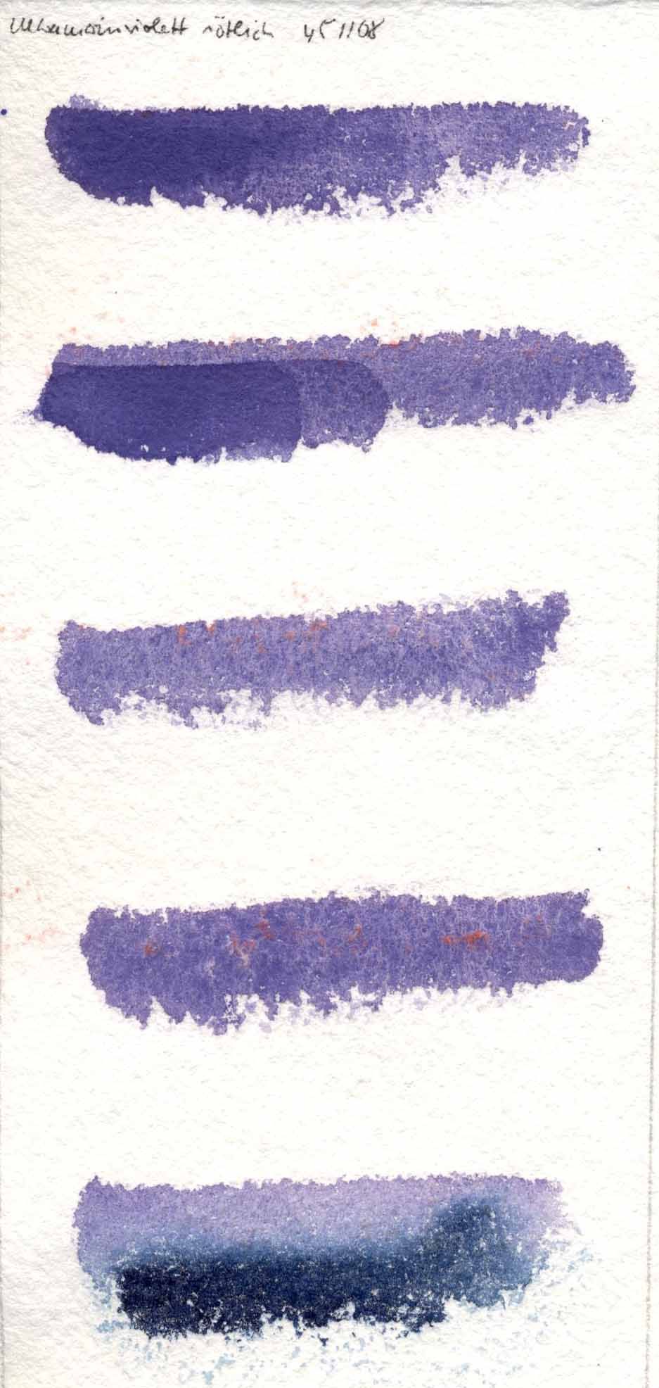Kremer akvarel - ultramarínově fialová, načervenalá (plast, 3 x 1,8 x 1 cm)
