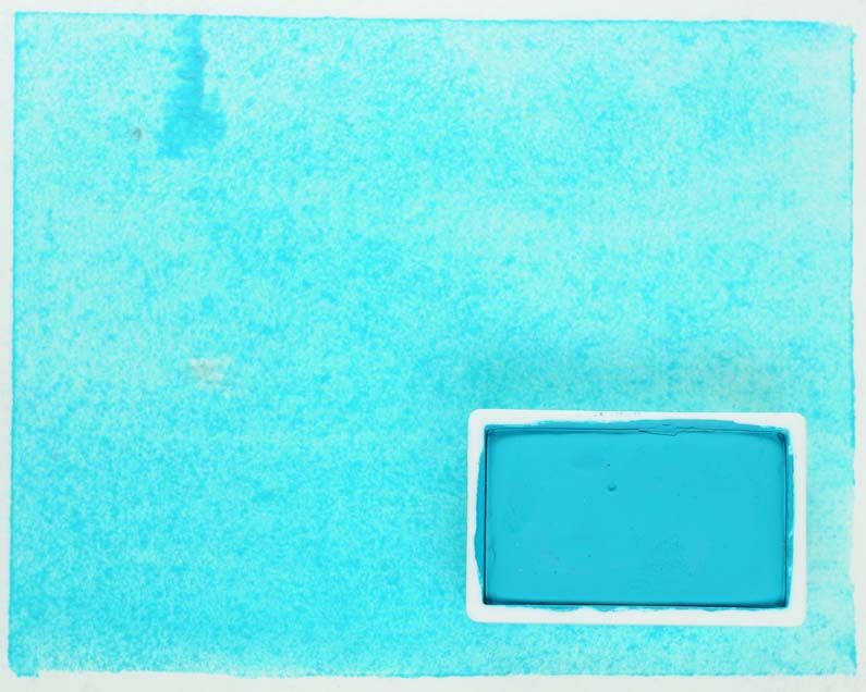 Kremer akvarel - kobaltově modré tyrkysové světlo (plast, 3 x 1,8 x 1 cm)