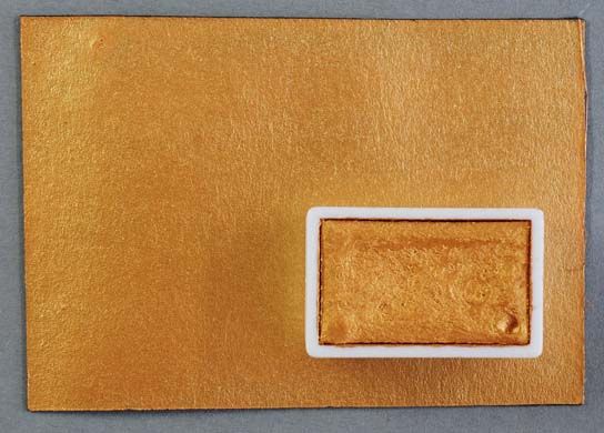 Kremer Watercolor – IRIODIN® 323 ROYAL GOLDSATIN (plast, 3 x 1,8 x 1 cm)