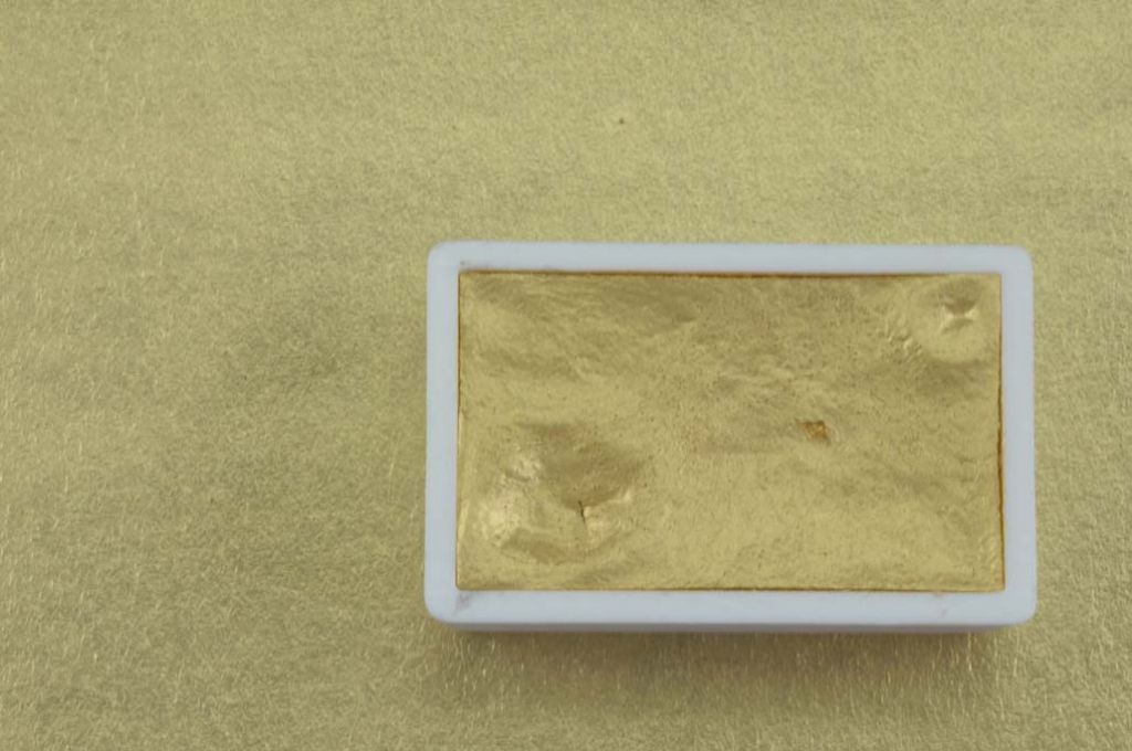 Akvarel Kremer - IRIODIN®320 BRIGHT GOLD PEARL, světle zlatá (plast, 3 x 1,8 x 1 cm)
