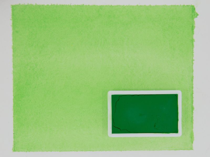 Kremer akvarel - studiový pigment světle zelená (plast, 3 x 1,8 x 1 cm)