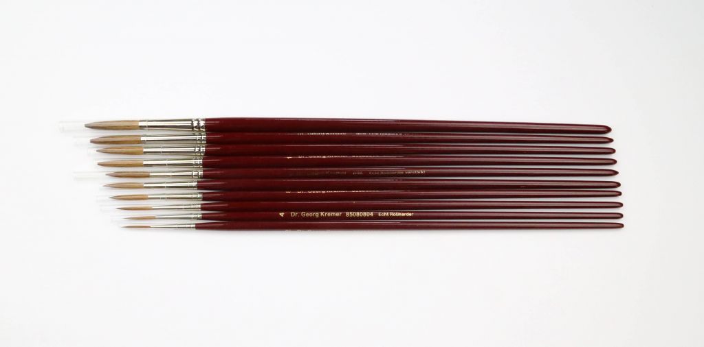 Štětec na písmo, kulatý hrot, sobolí srst, č. 12