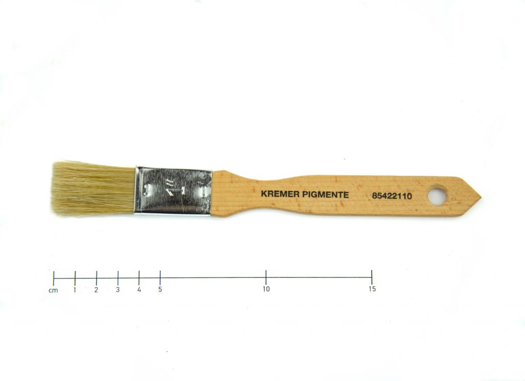 Plochý štětec, tzv. nanášeč, 2. tloušťka, vepřové štětiny, 1 palec