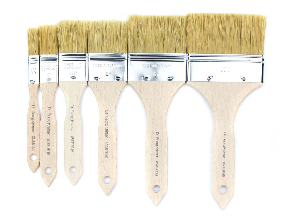 Štětec plochý Kremer na lak a gesso 3"