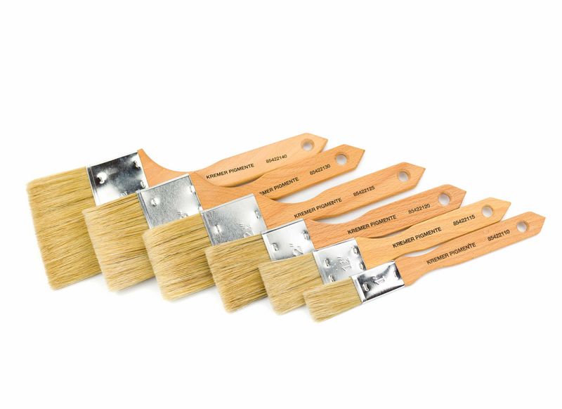 Plochý štětec, tzv. nanášeč, 1. tloušťka, vepřové štětiny 