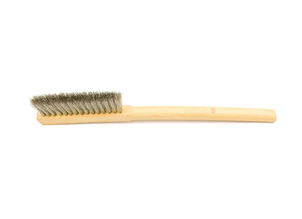 Kartáč s dlouhou rukojetí, nikl stříbrný drát, 0,20 mm