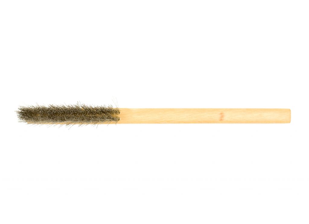 Kartáč s dlouhou rukojetí, nikl stříbrný drát, 0,20 mm