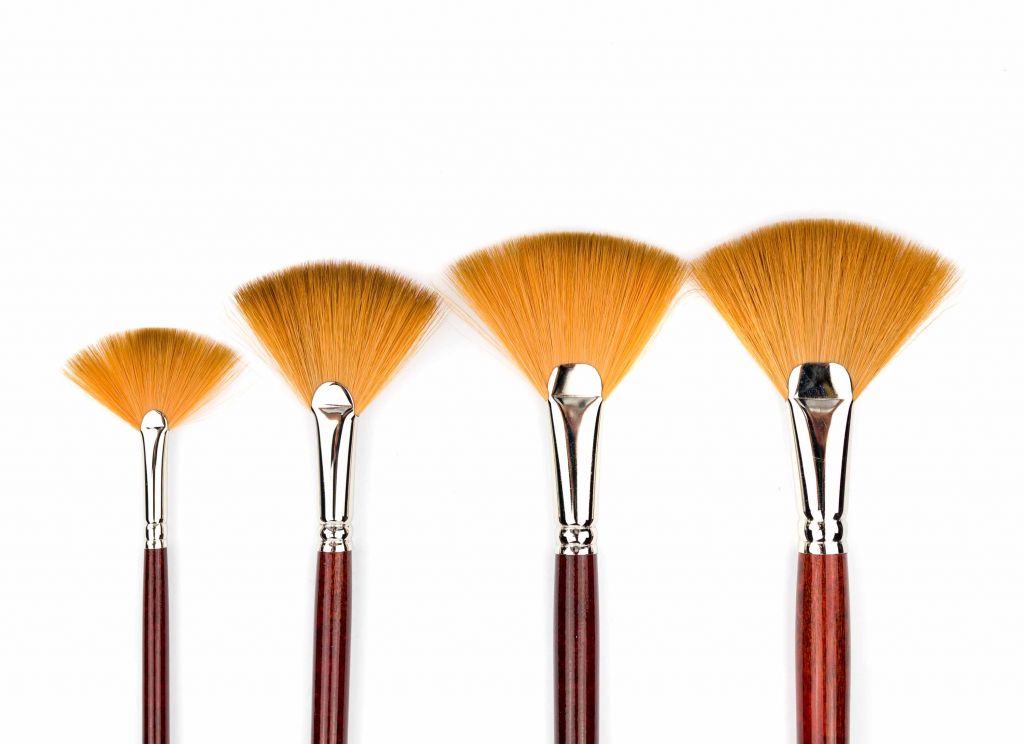 Štětec Kremer vějíř, mistrovská třída S, high-tech syntetický vlas, velikost. 10