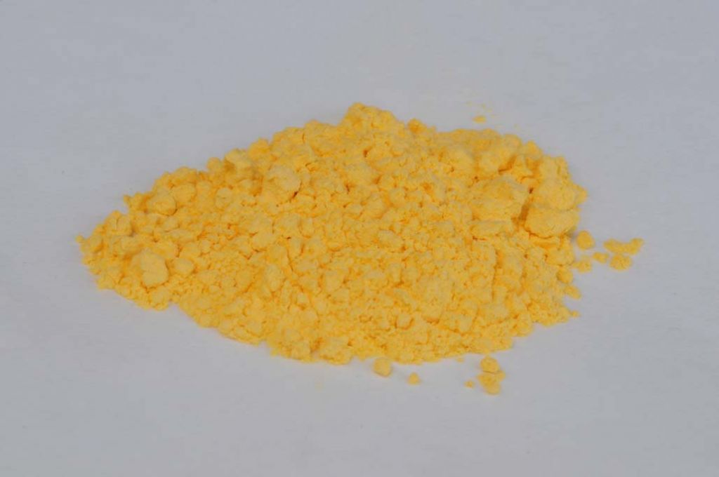 Barevné sklo, korunka žlutá, neprůhledné, mletí 1, 100 g