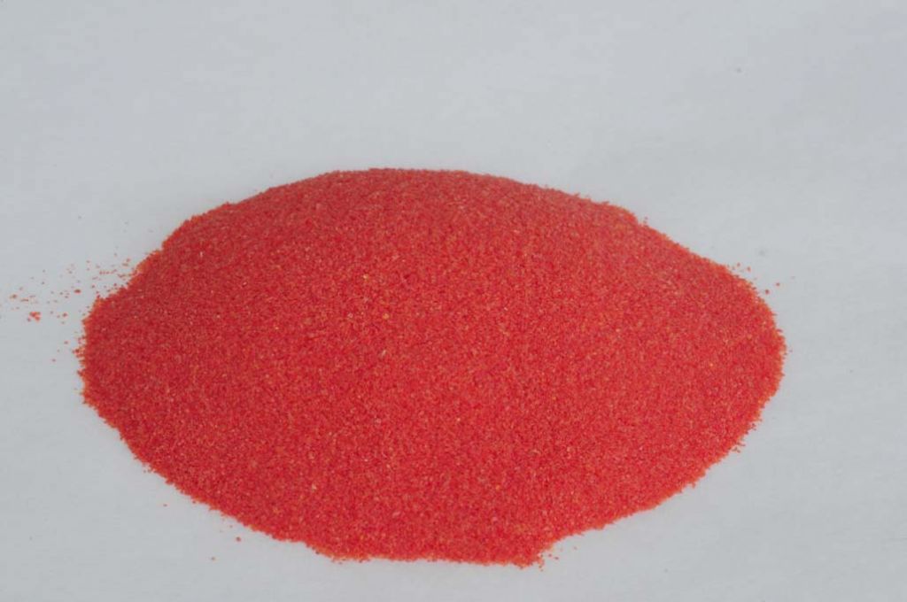 Barevné sklo, imperial red, neprůhledné, mletí 5, 100 g