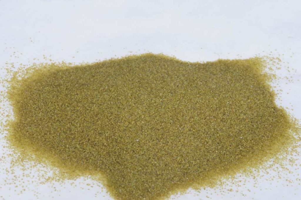 Barevné sklo, Saragossa-Green, transparentní, mletí 5, 100 g