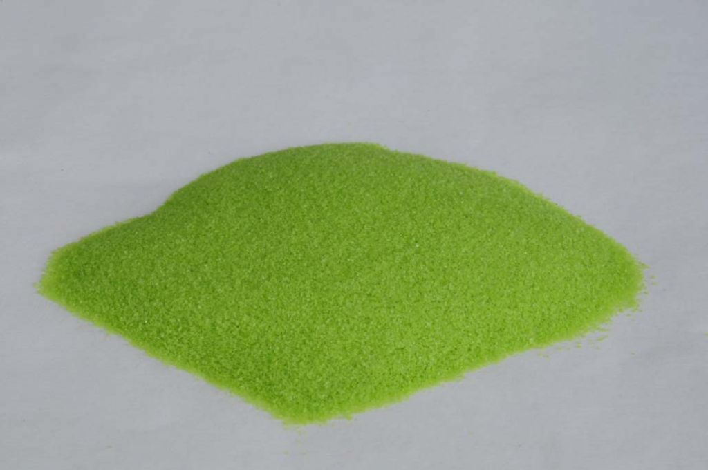 Barevné sklo, zelené, neprůhledné, mletí 5, 1 kg