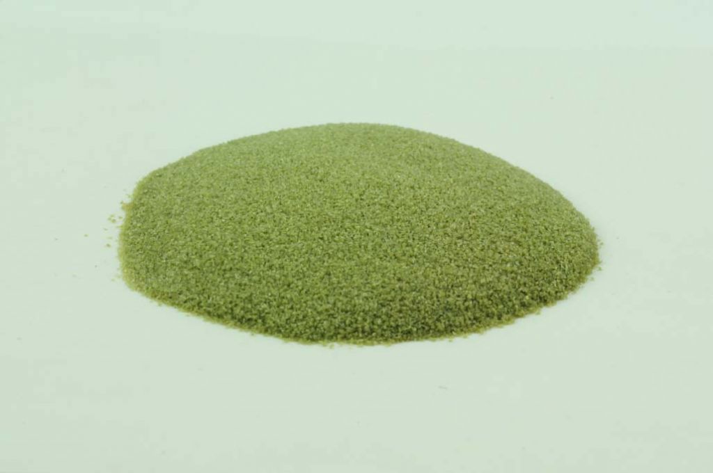 Barevné sklo, pistáciově zelená, neprůhledné, mletí 5, 100 g