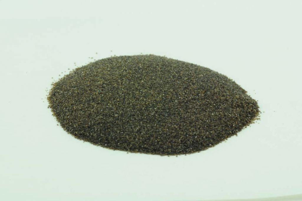Barevné sklo, hnědé, průhledné, mletí 5, 1 kg