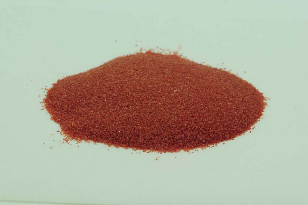 Barevné sklo, starožitné červené, neprůhledné, mletí 5, 1 kg