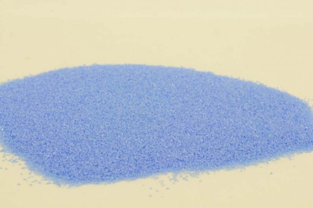 Barevné sklo, Delft Blue, neprůhledné, mletí 5, 1 kg