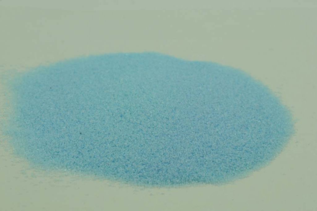 Barevné sklo, opálové světle modré, neprůhledné, mletí 5, 100 g