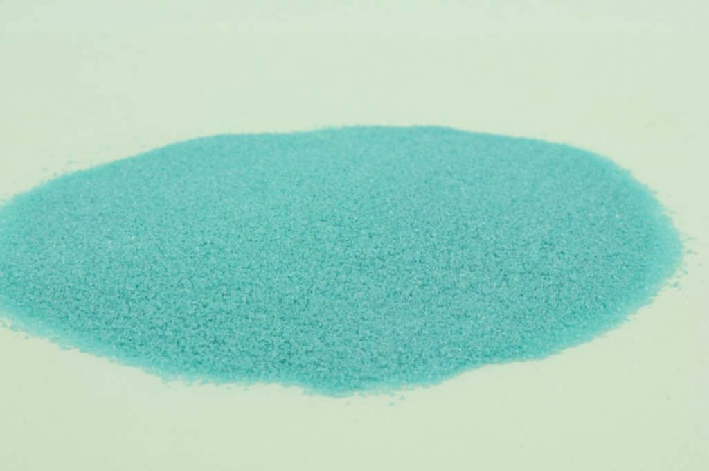 Barevné sklo, tyrkysové, neprůhledné, mletí 5, 100 g