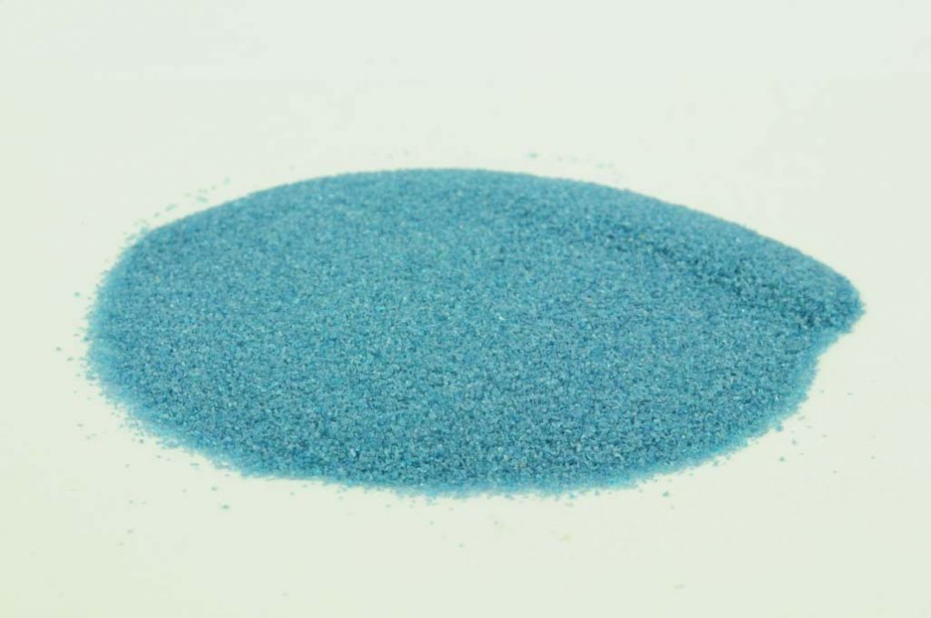 Barevné sklo, opálově modré, neprůhledné, mletí 5, 1 kg