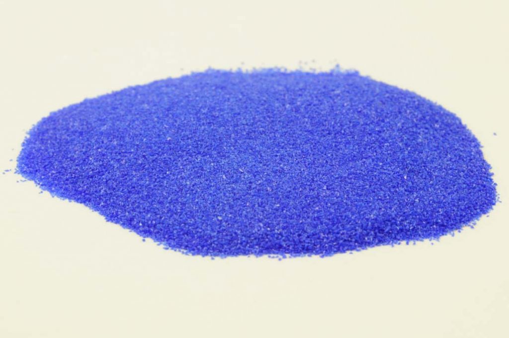 Barevné sklo, lapis modrá, neprůhledné, mletí 5, 100 g