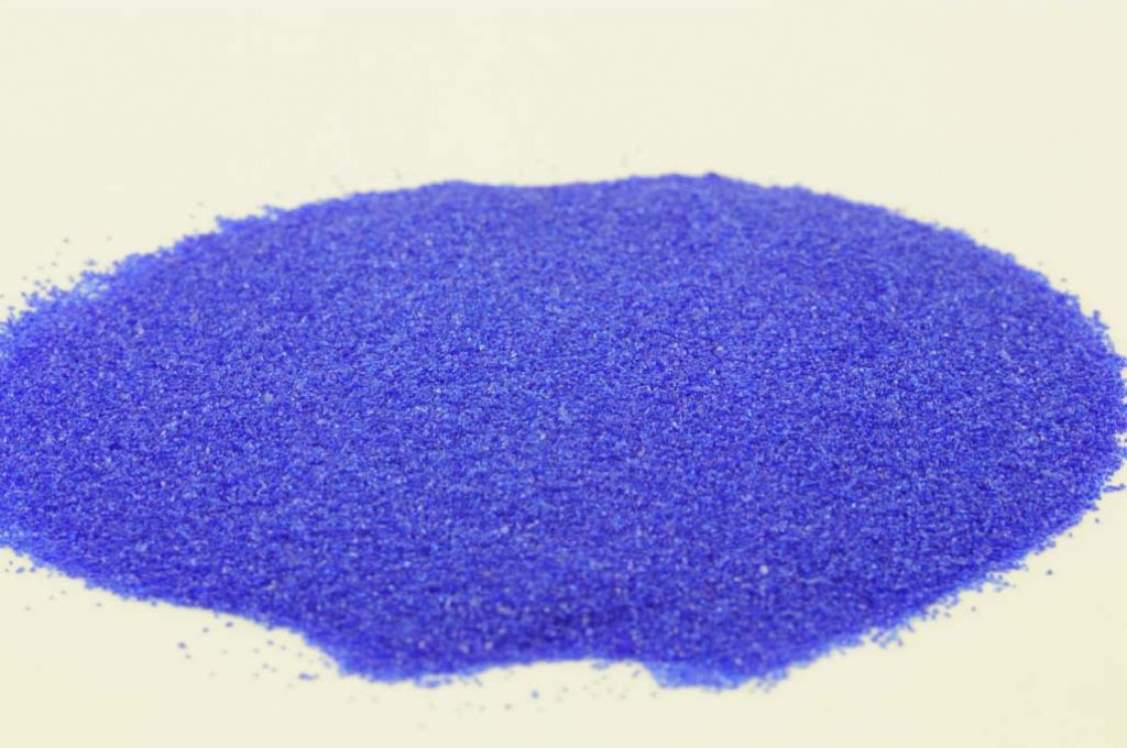 Barevné sklo, Sari Blue, průhledné, mletí 5, 100 g