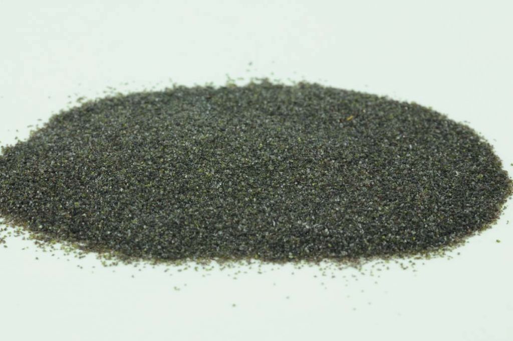 Barevné sklo, hnědá olivová, průhledná, mletí 5, 100 g