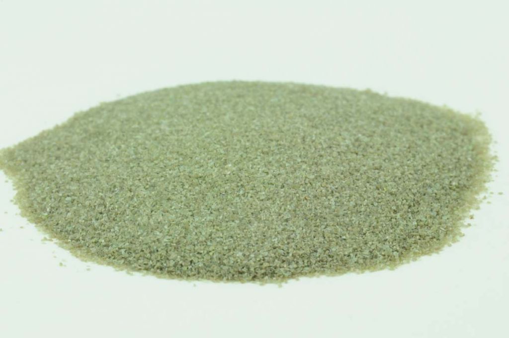 Barevné sklo, opálově olivově hnědé, neprůhledné, mletí 5, 1 kg