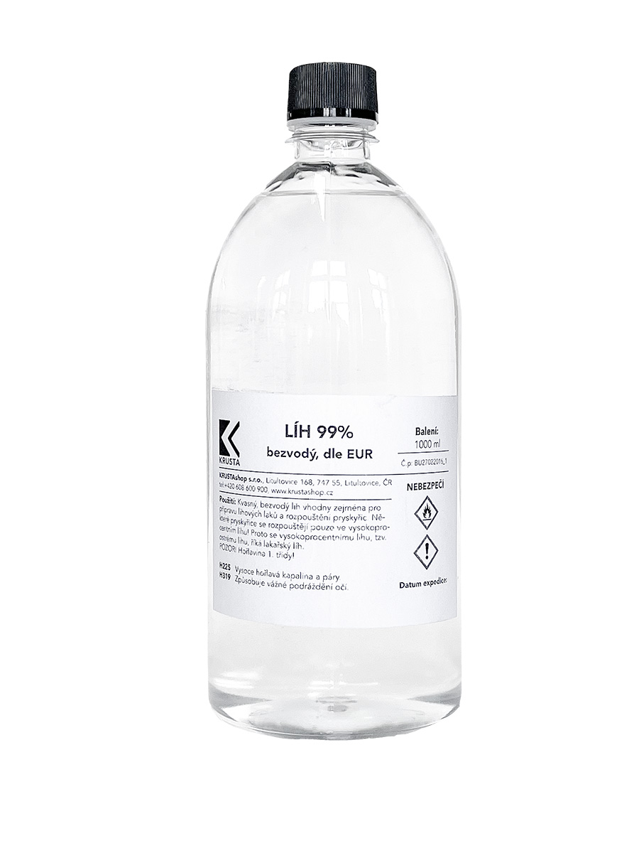 Líh 99%, bezvodý, denaturovaný dle norem EUR, 1 l