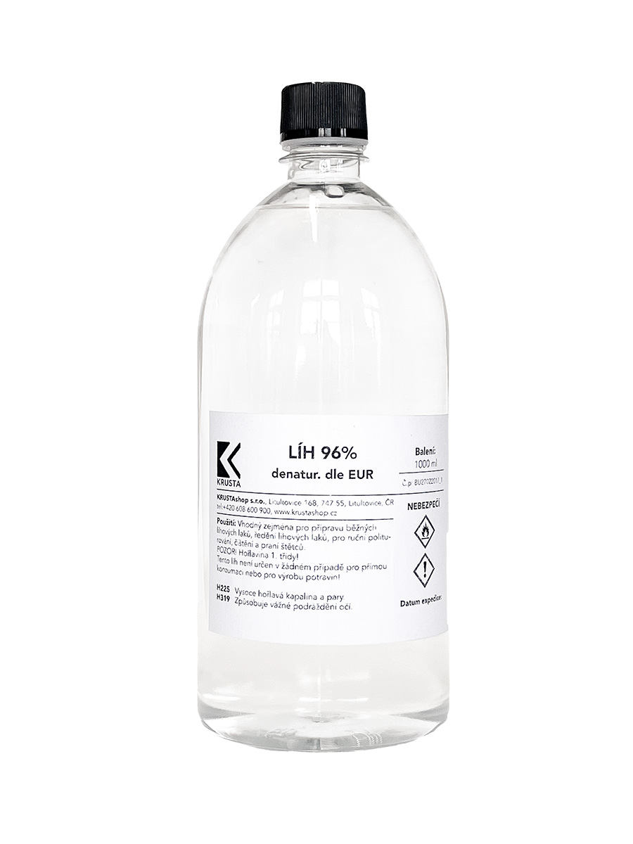 Líh 96%, denaturovaný dle norem EUR