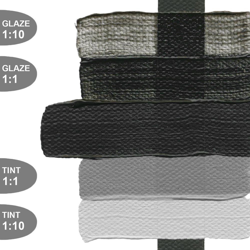 Golden HEAVY BODY ACRYLICS, Bone Black, 473 ml