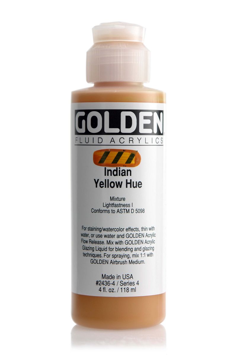 Golden FLUID ACRYLICS, Indian Yellow Hue, 118 ml