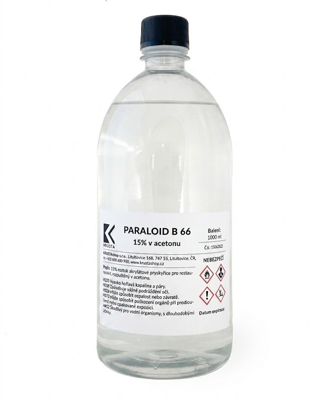 Paraloid B 66 v acetonu, 15 %