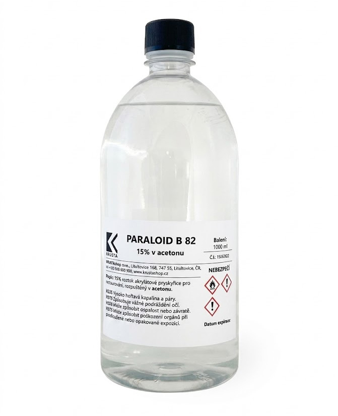 Paraloid B 82 v acetonu, 15 %